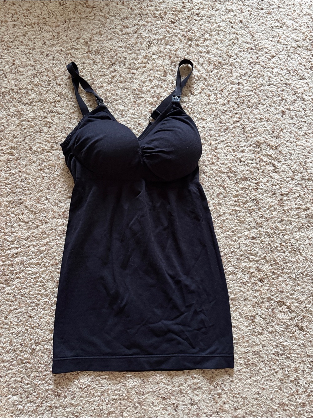 Kindred Bravely Black Nursing Camisole with Built-In Cups